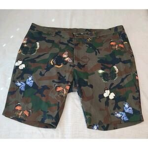 Paisley & Gray Mens 38 Slim Fit Casual Shorts Camo Butterfly Print Resortware